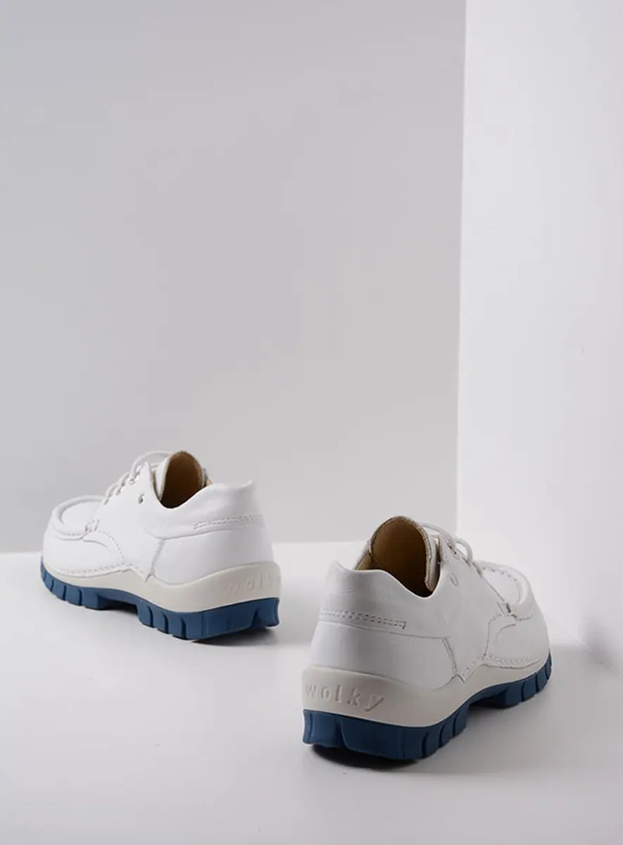Wolky Veterschoenen Fly Summer wit/blauw leer