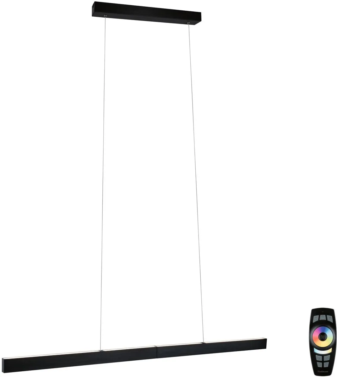 Paulmann LED Hanglamp Aptare Zigbee 2x2400lm - 2700K - Zwart geborsteld - afbeelding 6 van 6