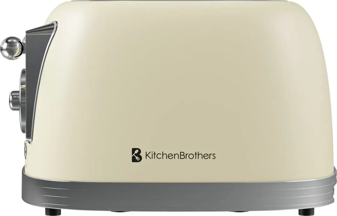 KitchenBrothers Retro Broodrooster KB1004167 - 815W - 4 Extra Brede Sleuven
