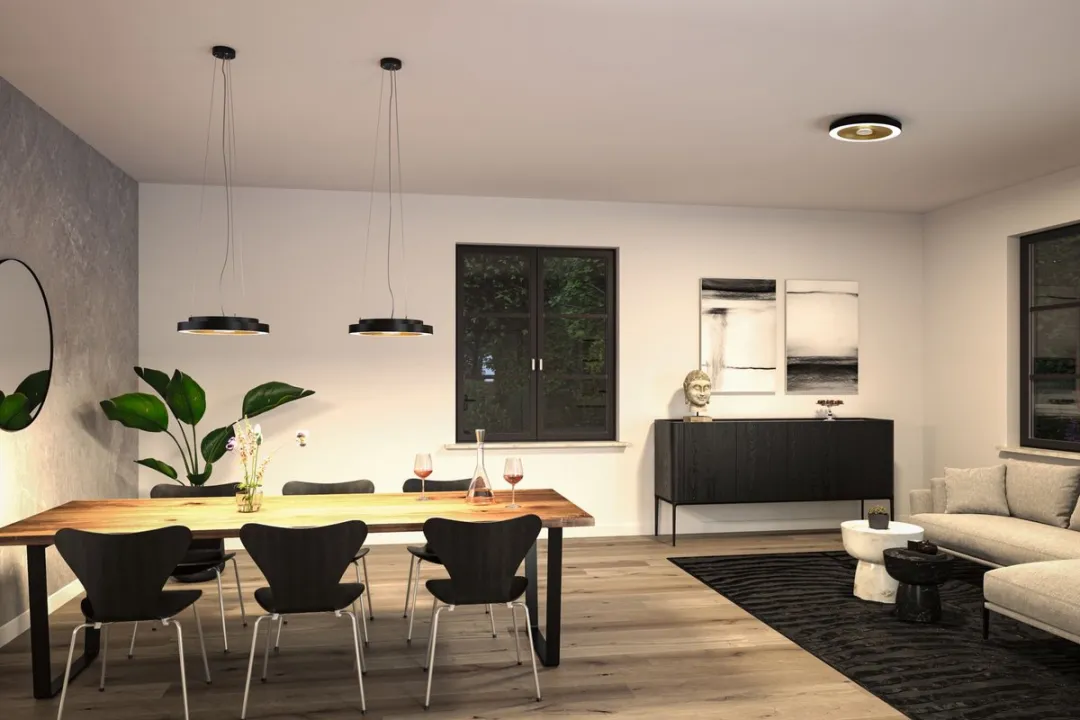 Paulmann Volea Hanglamp - Ø10cm - Zwart/Zilver