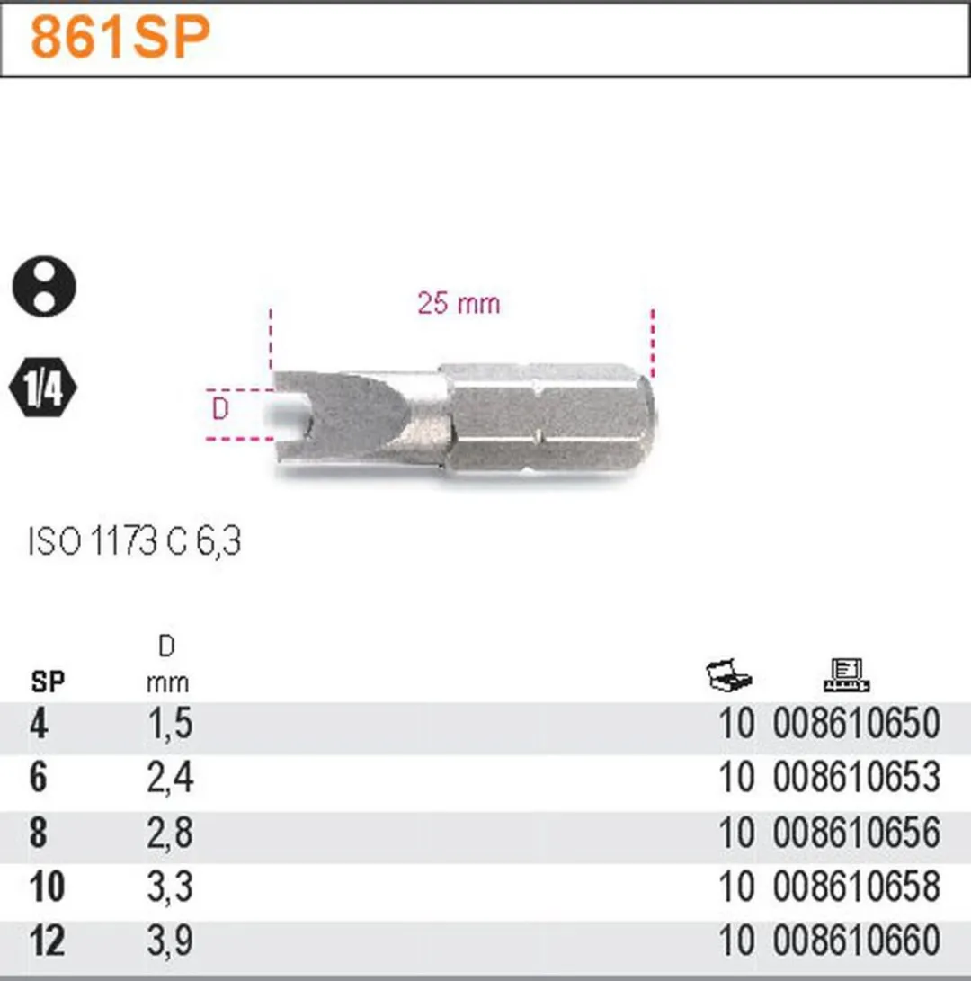 Beta Bit 1/4" 25mm 4V