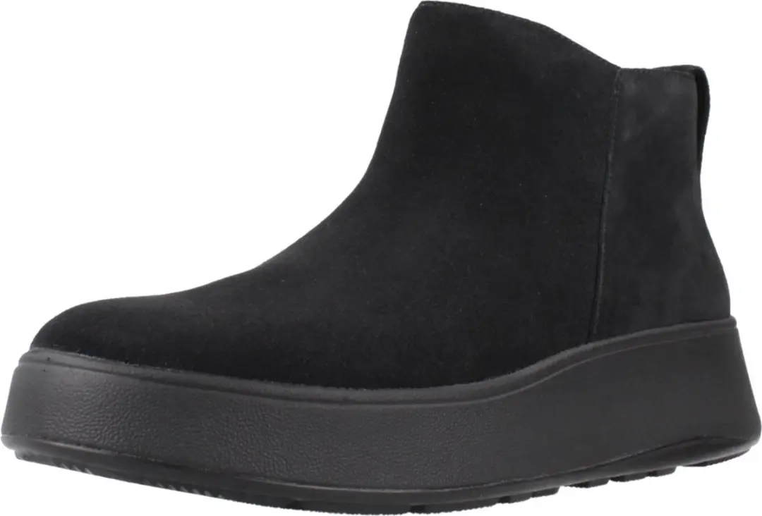 FitFlop F-Mode Suede Enkellaarzen - Zwart - Maat 38 - afbeelding 6 van 6