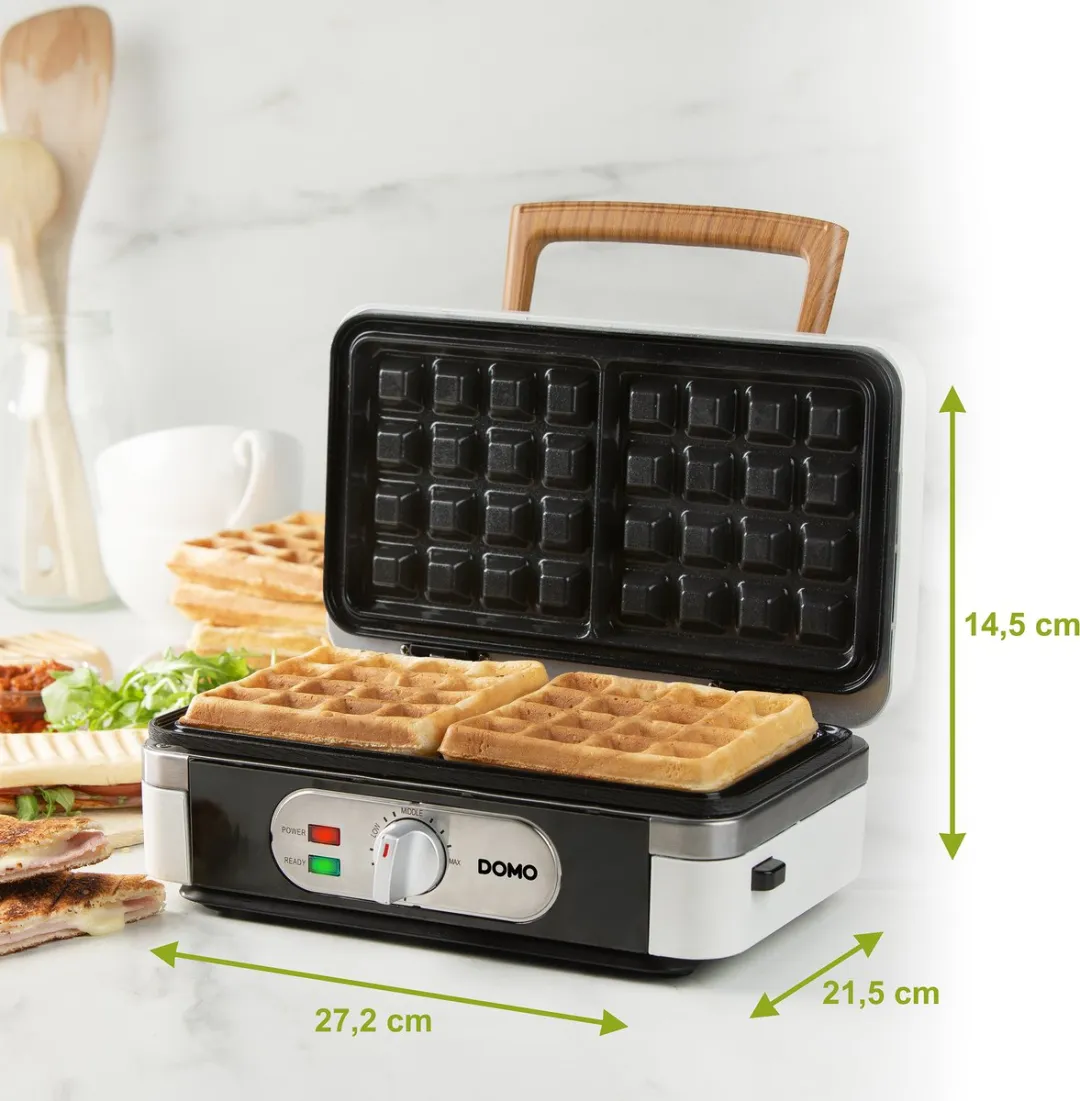 Domo DO9277C 3-in-1 Snackmaker - 1100W - 6 Platen - Wit