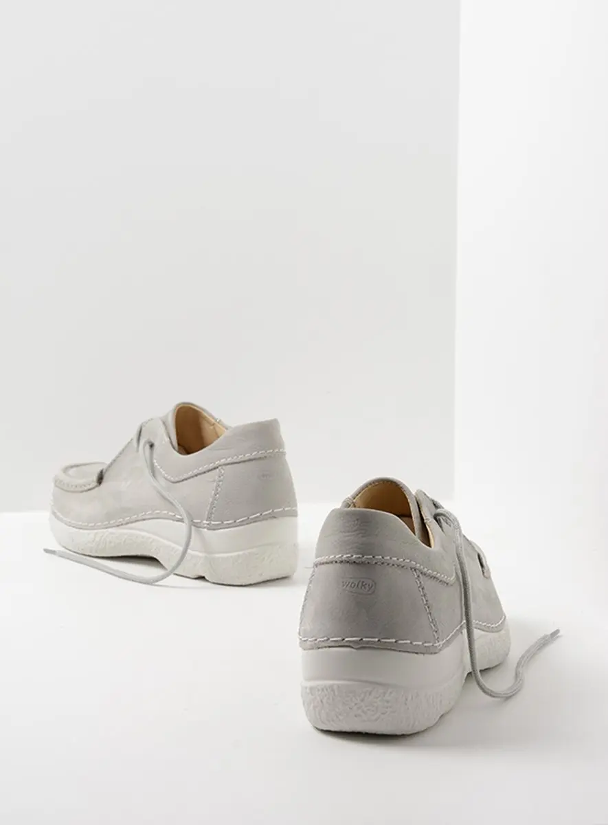 Wolky Lage veterschoenen Seamy Shoe lichtgrijs nubuck
