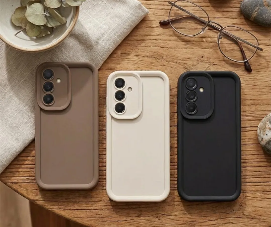 NUVEX Samsung Galaxy A16 Hoesjes Set - 3 Stuks - Zwart/Beige/Taupe