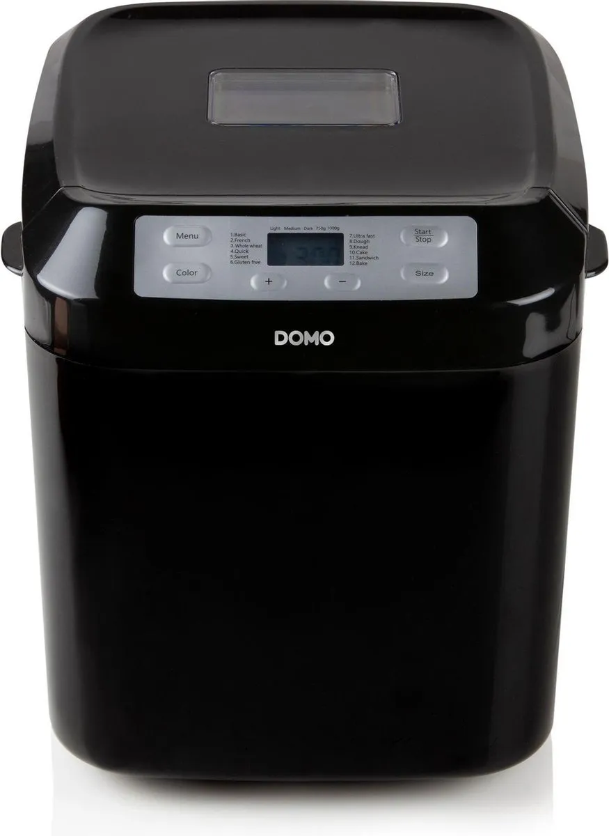 Domo B3974 Broodbakmachine - 12 Programma's 1000g - Zwart