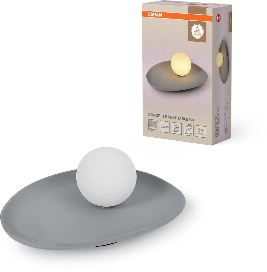 Osram Decor Concrete Nest Table G9 Lamp - Grijs