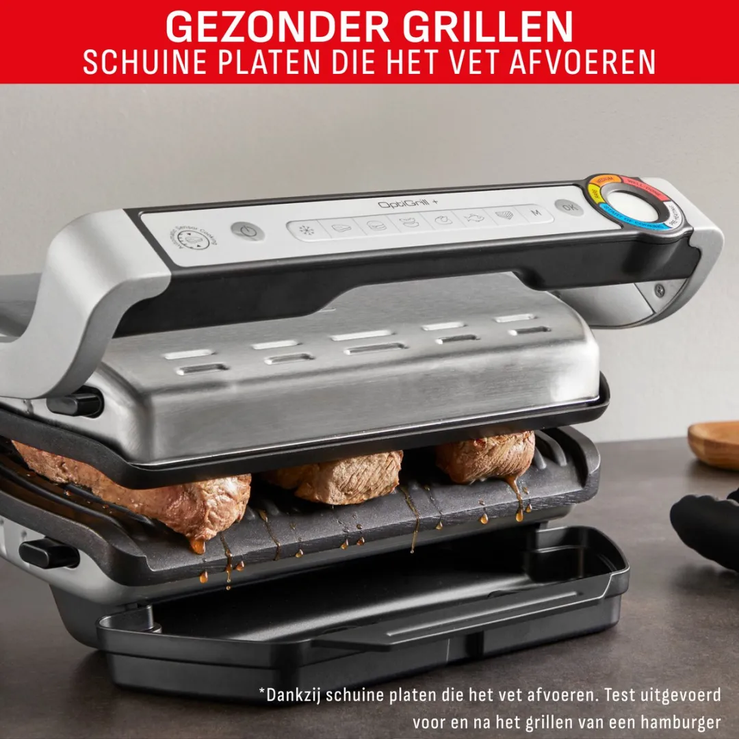 Tefal OptiGrill+ GC717D10 Contactgrill - 2000W - RVS