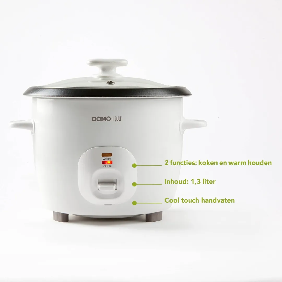 Domo DO9176RK Rijstkoker 1,3L - Wit