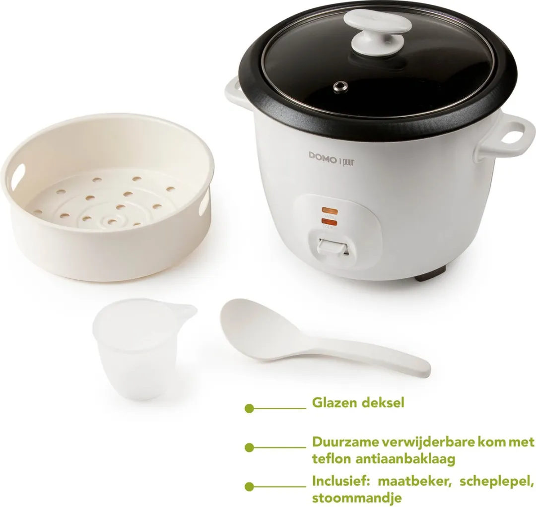 Domo DO9176RK Rijstkoker 1,3L - Wit