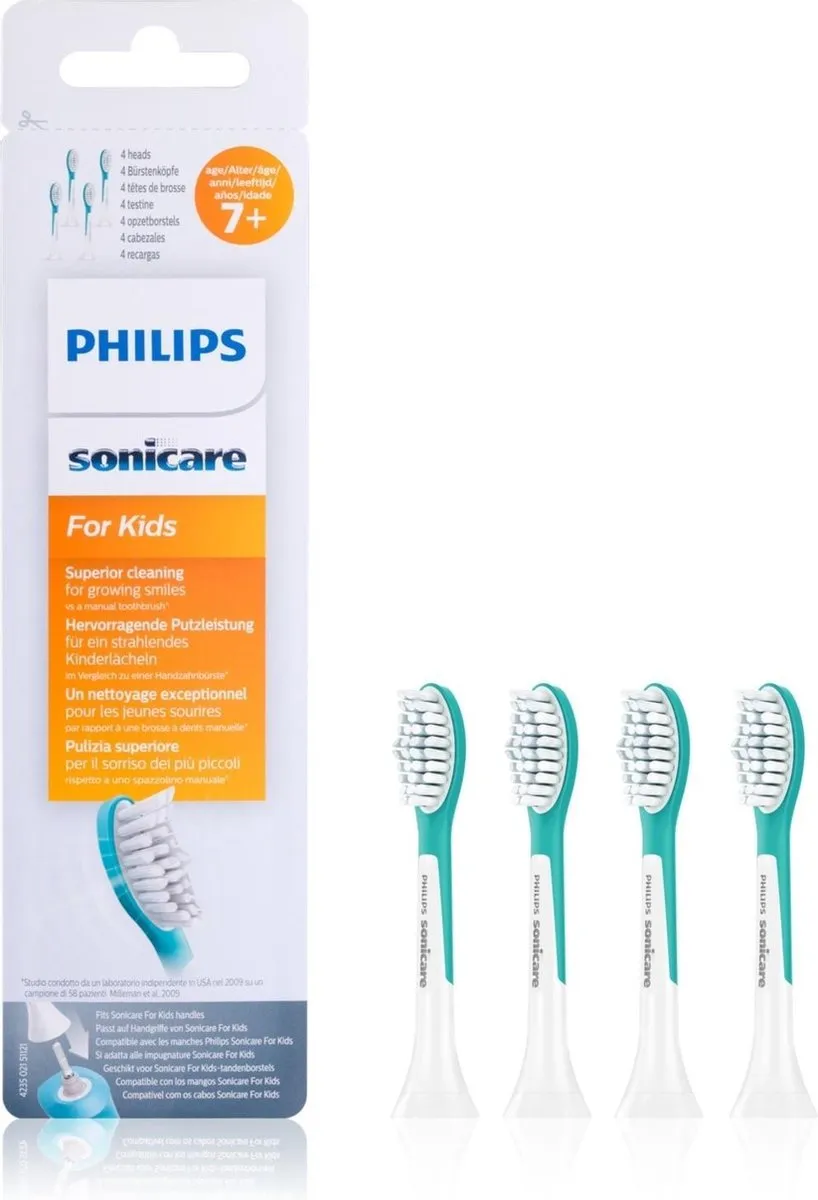 Philips Sonicare for Kids HX6044/33 Opzetborstels - 4 Stuks - Groen - afbeelding 6 van 6