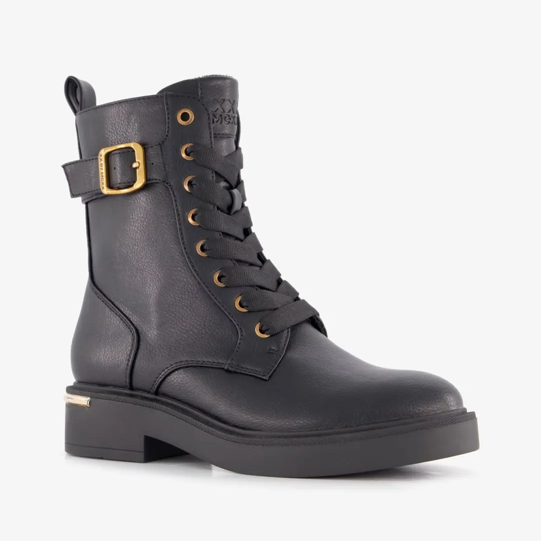 XX bij Mexx dames veterboots zwart