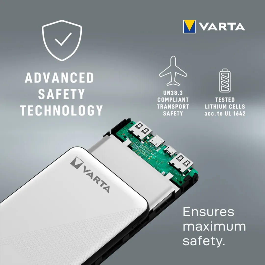 Varta Power Bank 57976101111 - 10000mAh Wit - afbeelding 6 van 6