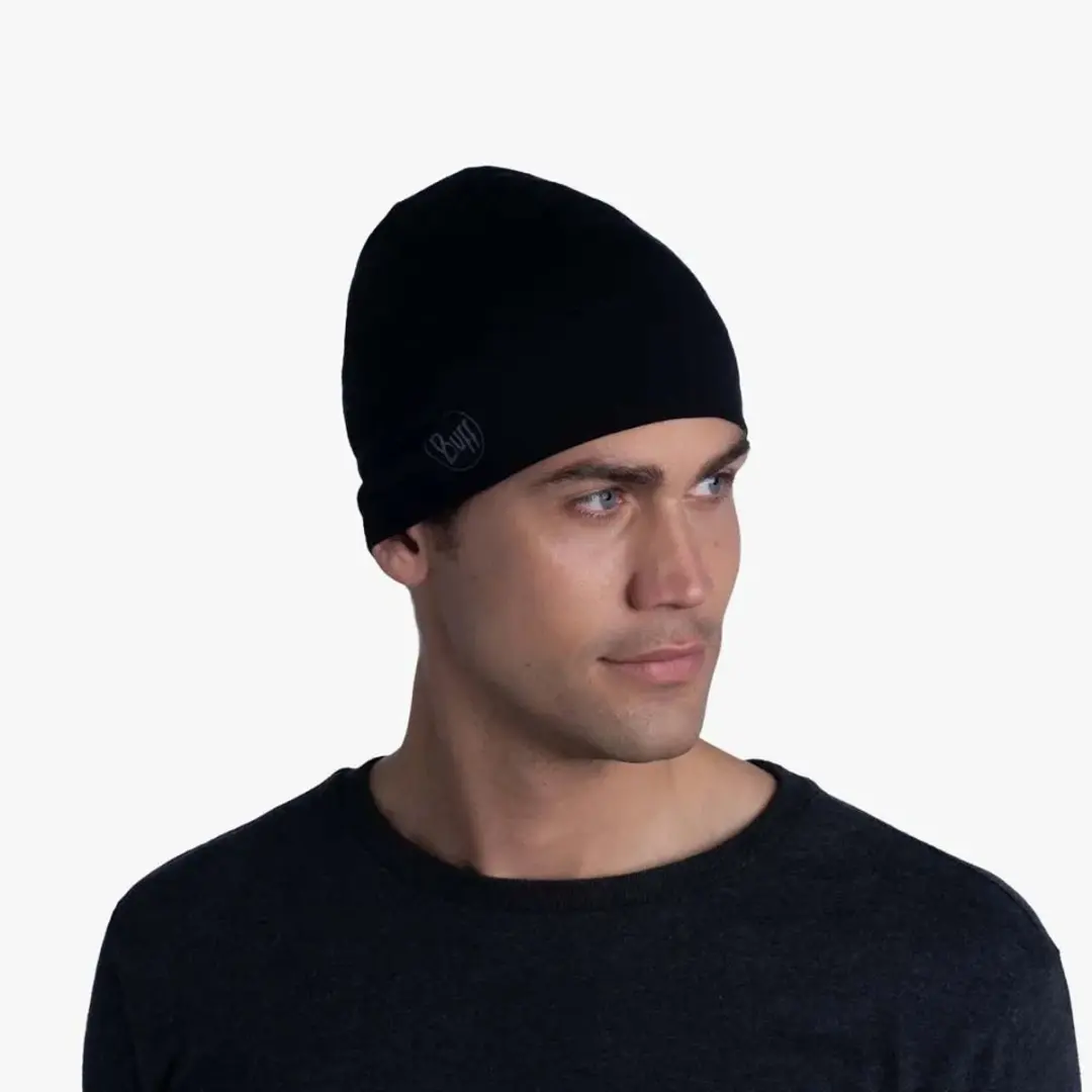 Buff Merino Midweight Beanie - Zwart - afbeelding 3 van 6
