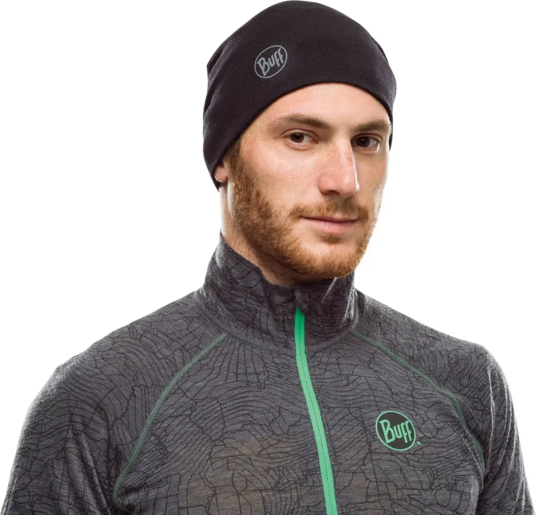 Buff Merino Midweight Beanie - Zwart - afbeelding 5 van 6