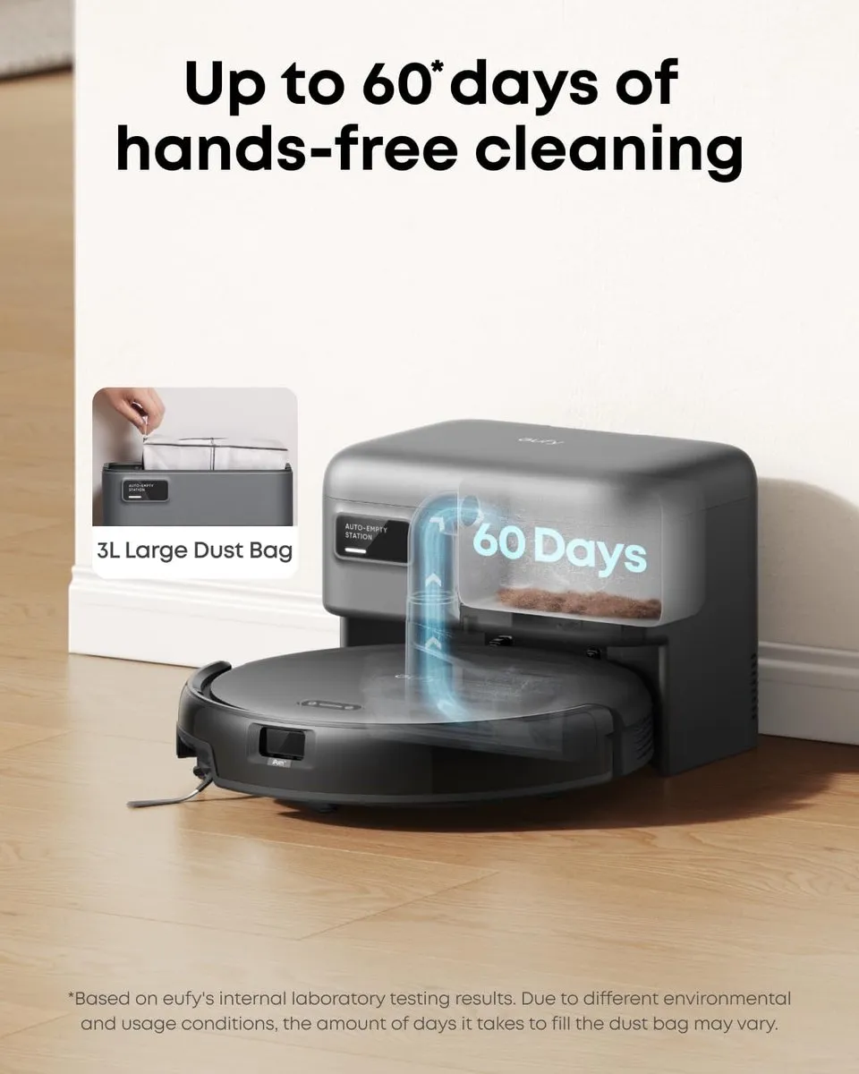 Eufy Auto-Empty C10 Robotstofzuiger - 623.4 Airwatts - Zwart