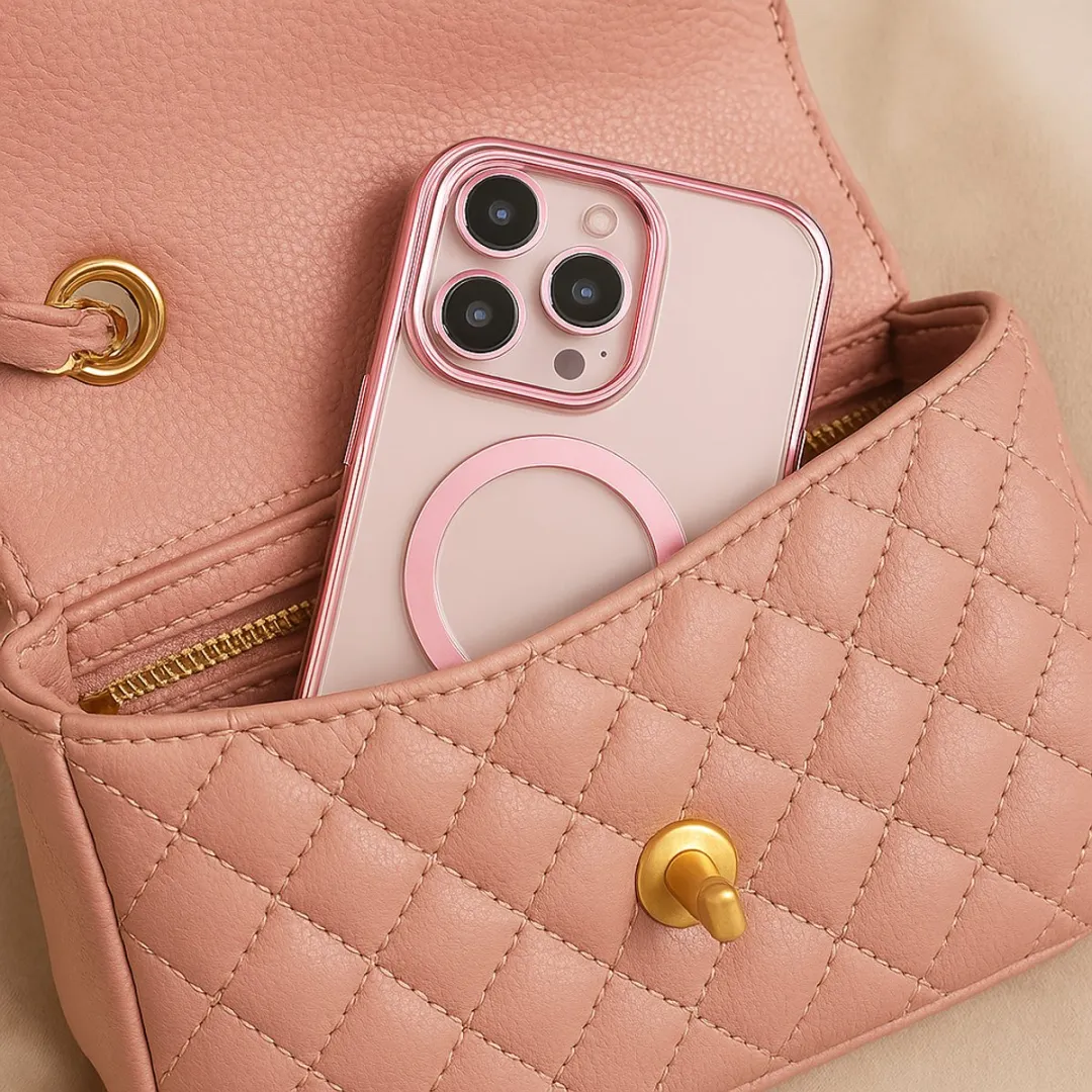 NUVEX iPhone 14 Hoesje MagSafe - Roze/Transparant
