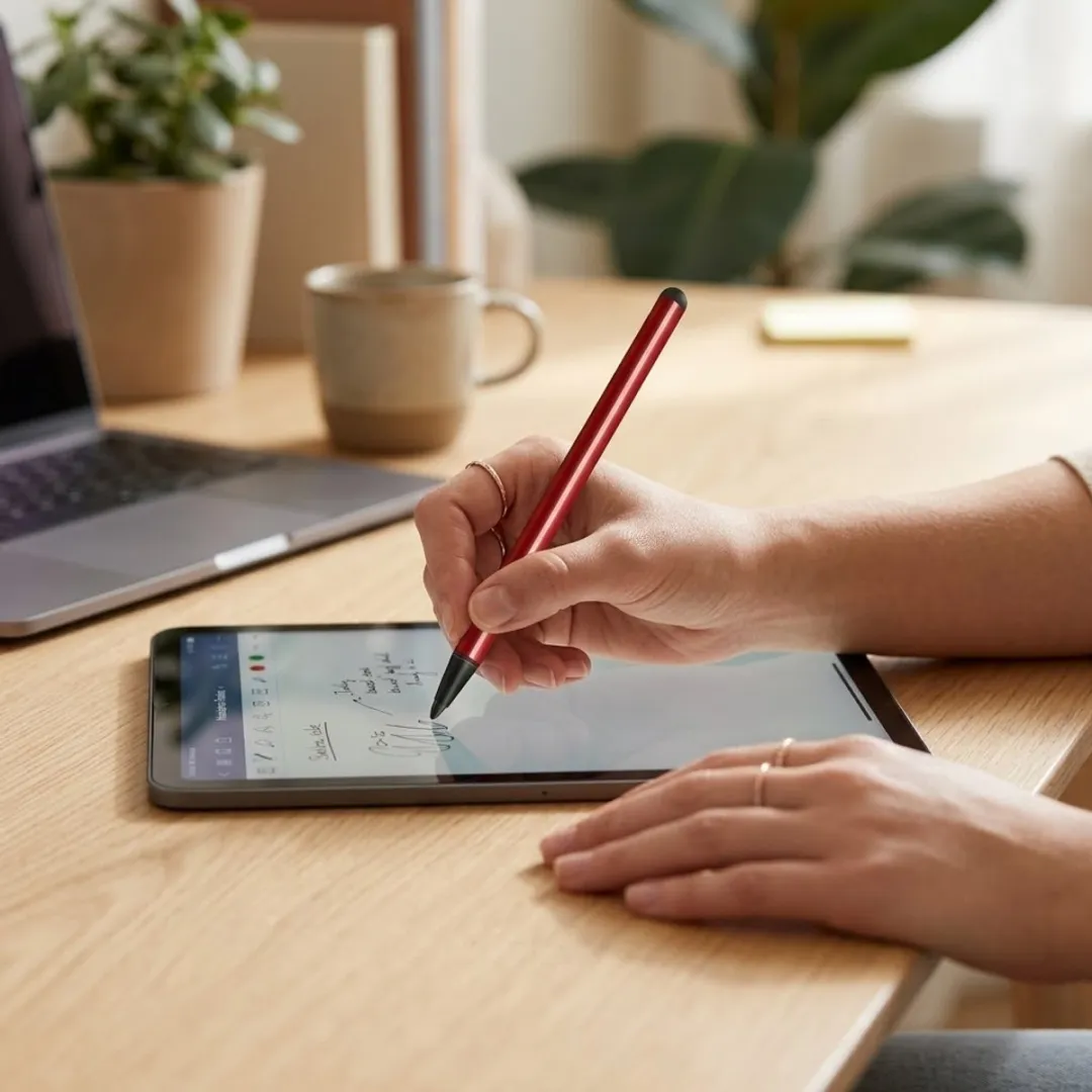 NUVEX Touchscreen Pen Set 3 Stuks - Zwart/Zilver/Rood