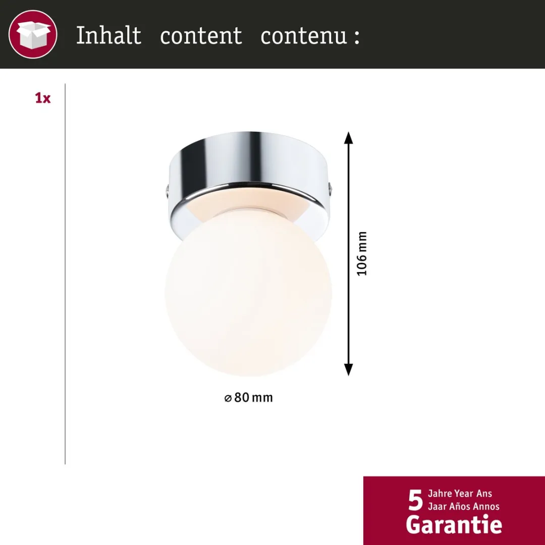 Paulmann Selection Bathroom Plafondlamp Gove IP44 G9 20W - Chroom - afbeelding 6 van 6