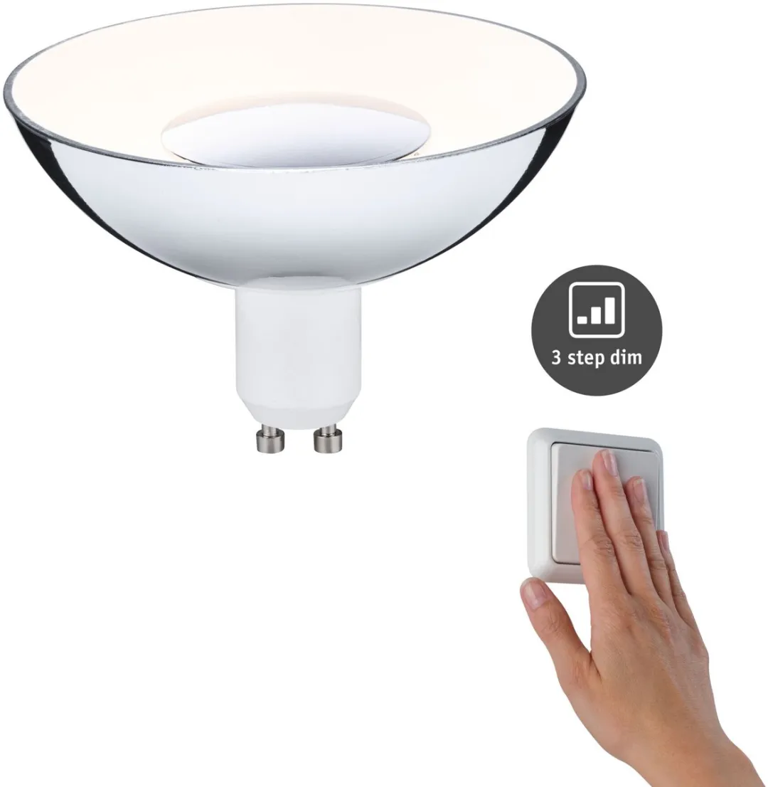 Paulmann LED Reflector 3-Step-Dim GU10 4,9W 360lm - Zilver/Wit