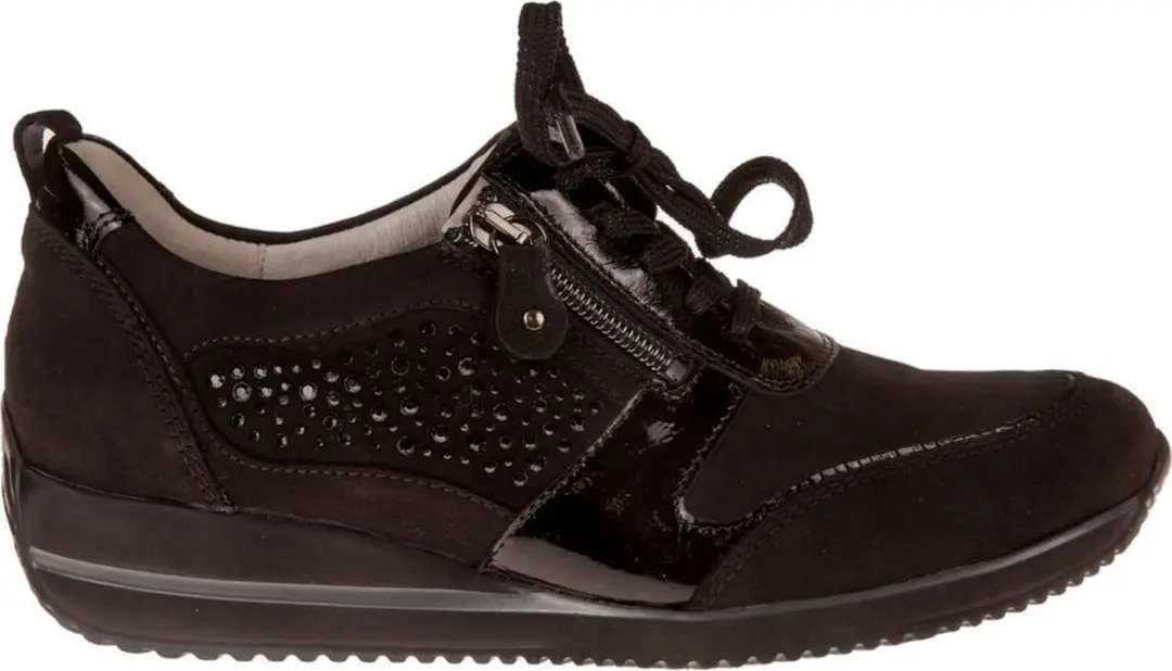 Waldlaufer 980006 zwarte veterschoen dames maat 7