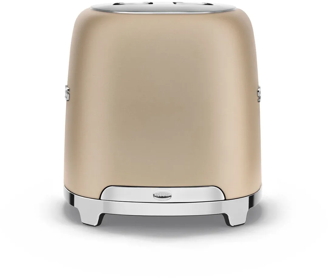 Smeg TSF01CHMEU Broodrooster - 2x2 - 950W - Mat Champagne