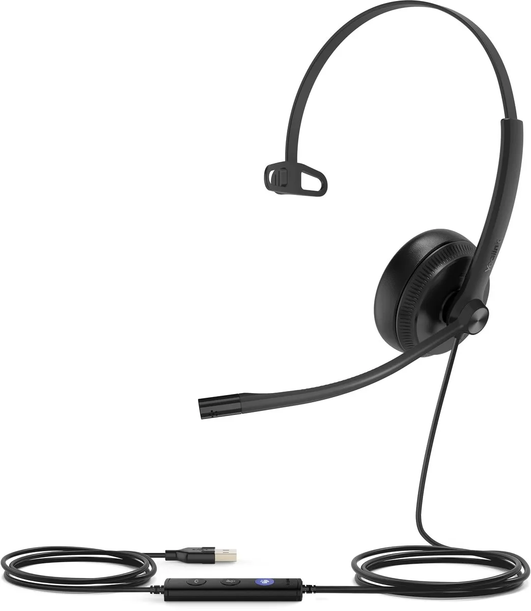 Yealink UH34 Mono Teams Headset - Zwart - afbeelding 2 van 3