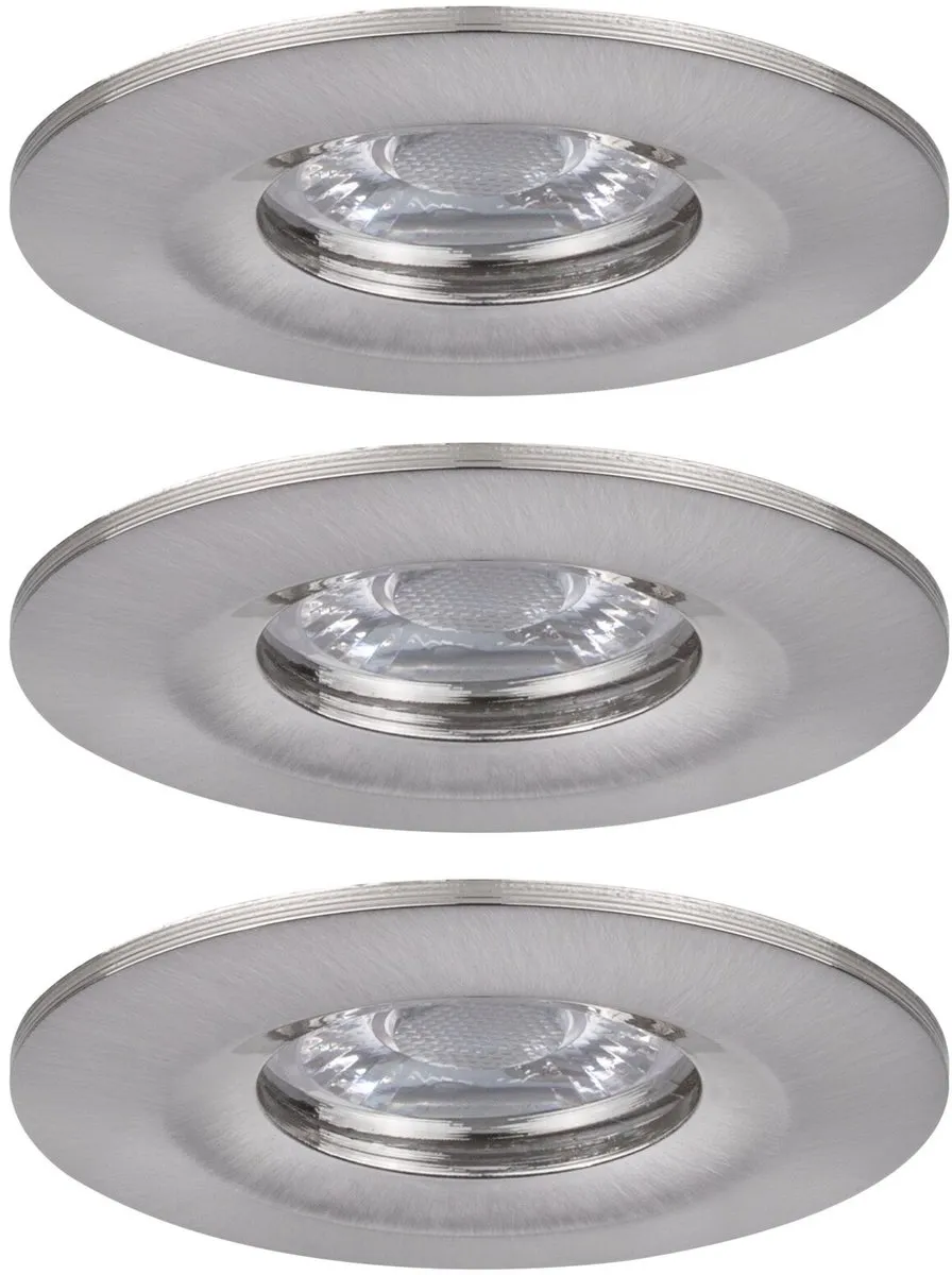 Paulmann Nova Mini Coin Basisset LED-inbouwlamp 3x4W 310lm 2700K - Staal geborsteld