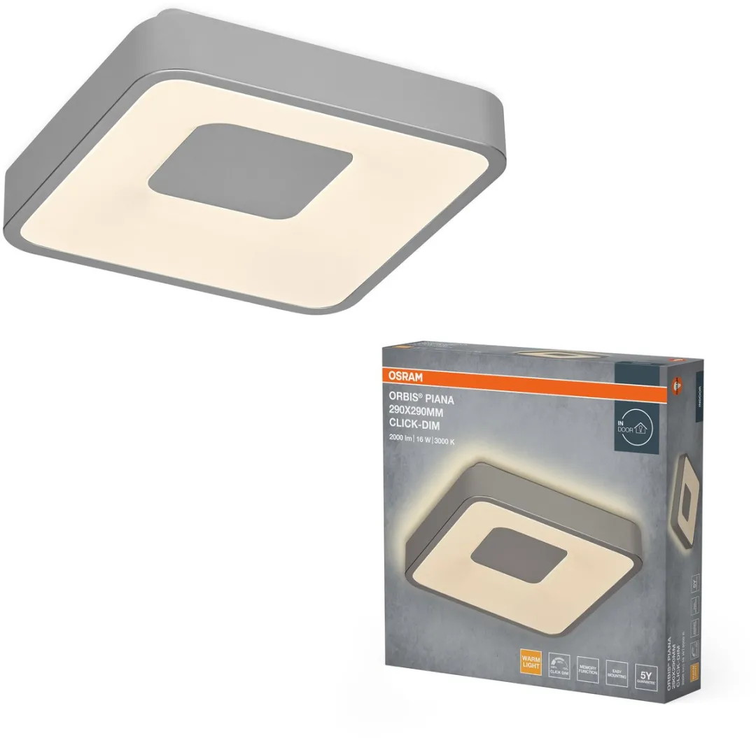 Osram Orbis Piana LED Plafondlamp 290mm 16W 3000K - Zilver