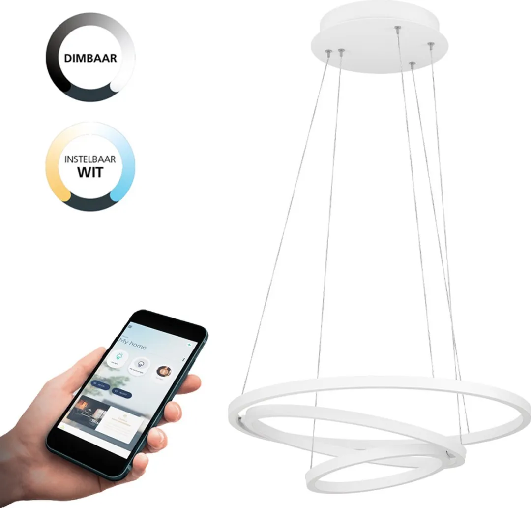 EGLO connect.z Lobinero-Z Smart Hanglamp Ø58cm - Wit - Zigbee