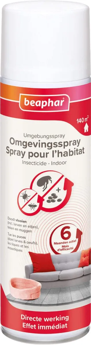 Beaphar Omgevingsspray Hond/Kat Vlooienmiddel 500ml - afbeelding 6 van 6