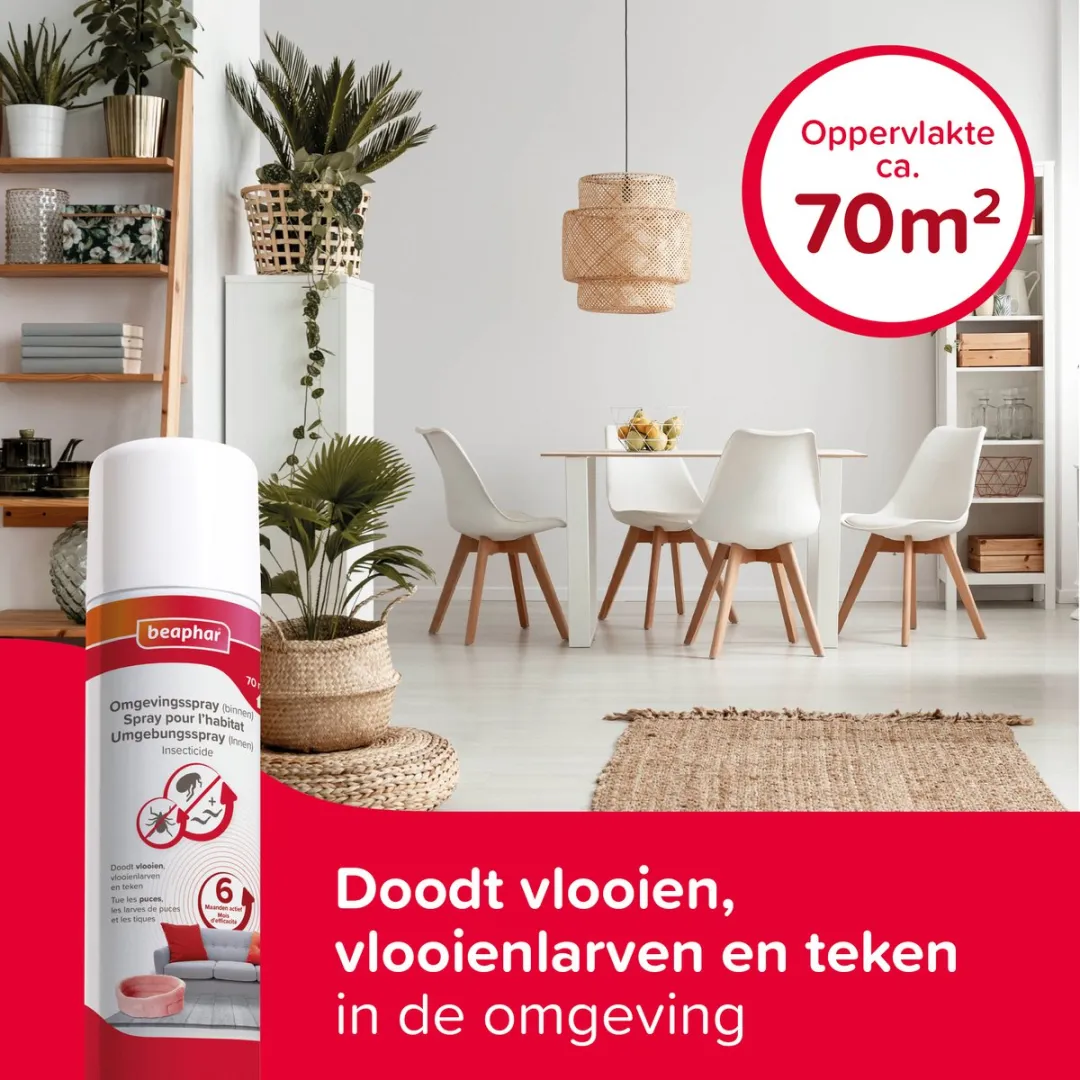 Beaphar Omgevingsspray Hond/Kat Vlooienmiddel 500ml