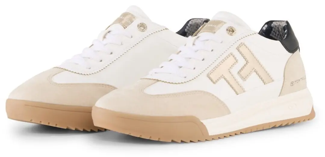 Tom Tailor - Sneakers met colourblocking - Maat 38 - cream-multi