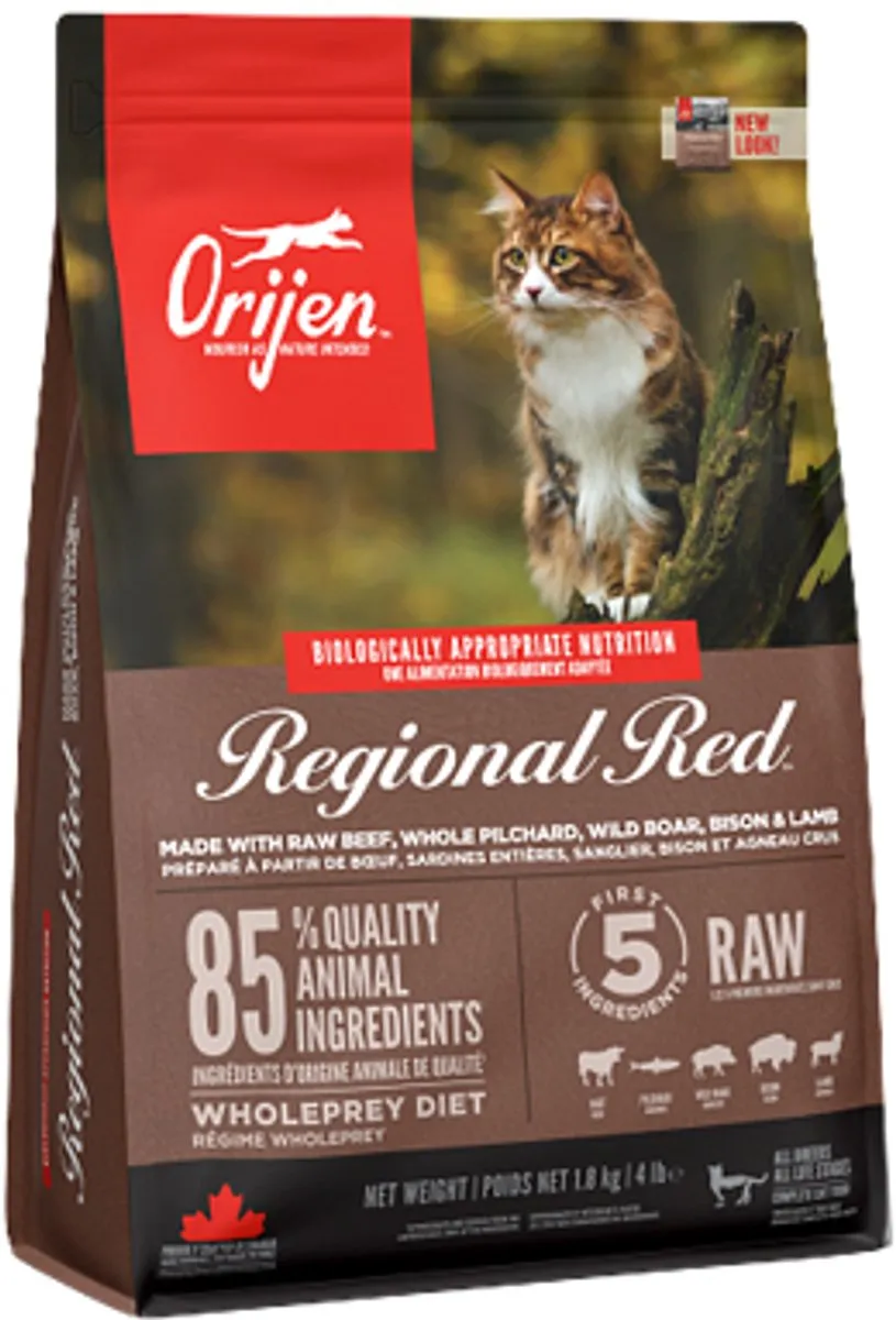 Orijen Regional Red Whole Prey Kat - 2x5,4kg