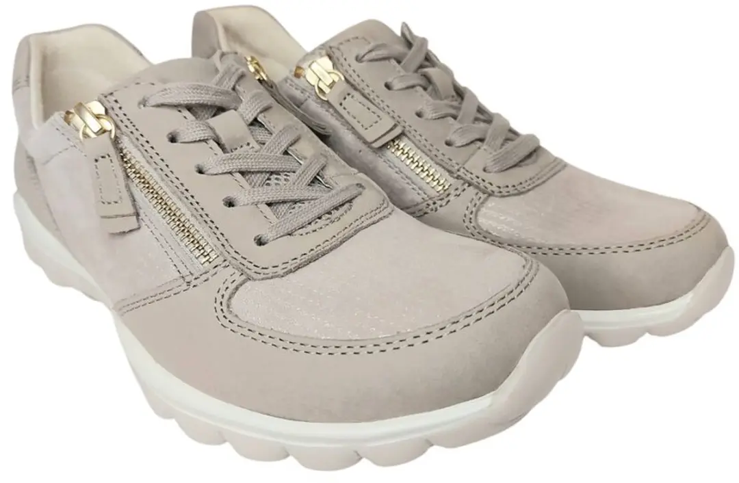 Gabor Rollingsoft Sneaker 66.968.62 Muschel/Leinen Taupe