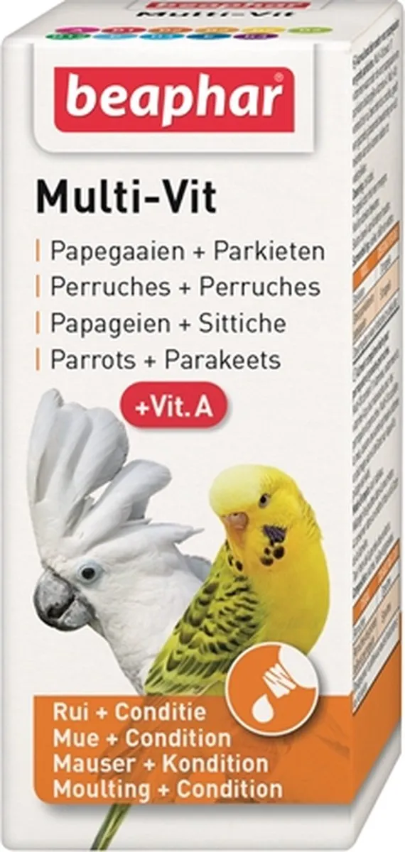 Beaphar Multi-Vit Papegaai & Grote Parkieten 20ml