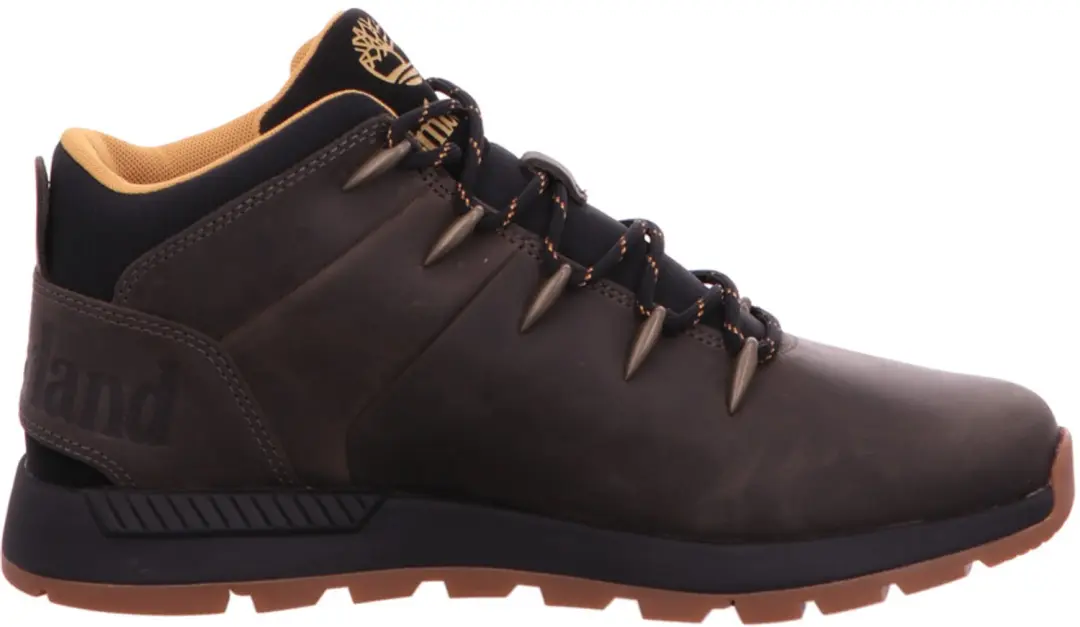 Grijze Effen Sneakers Met Rubberen Zool En Veters