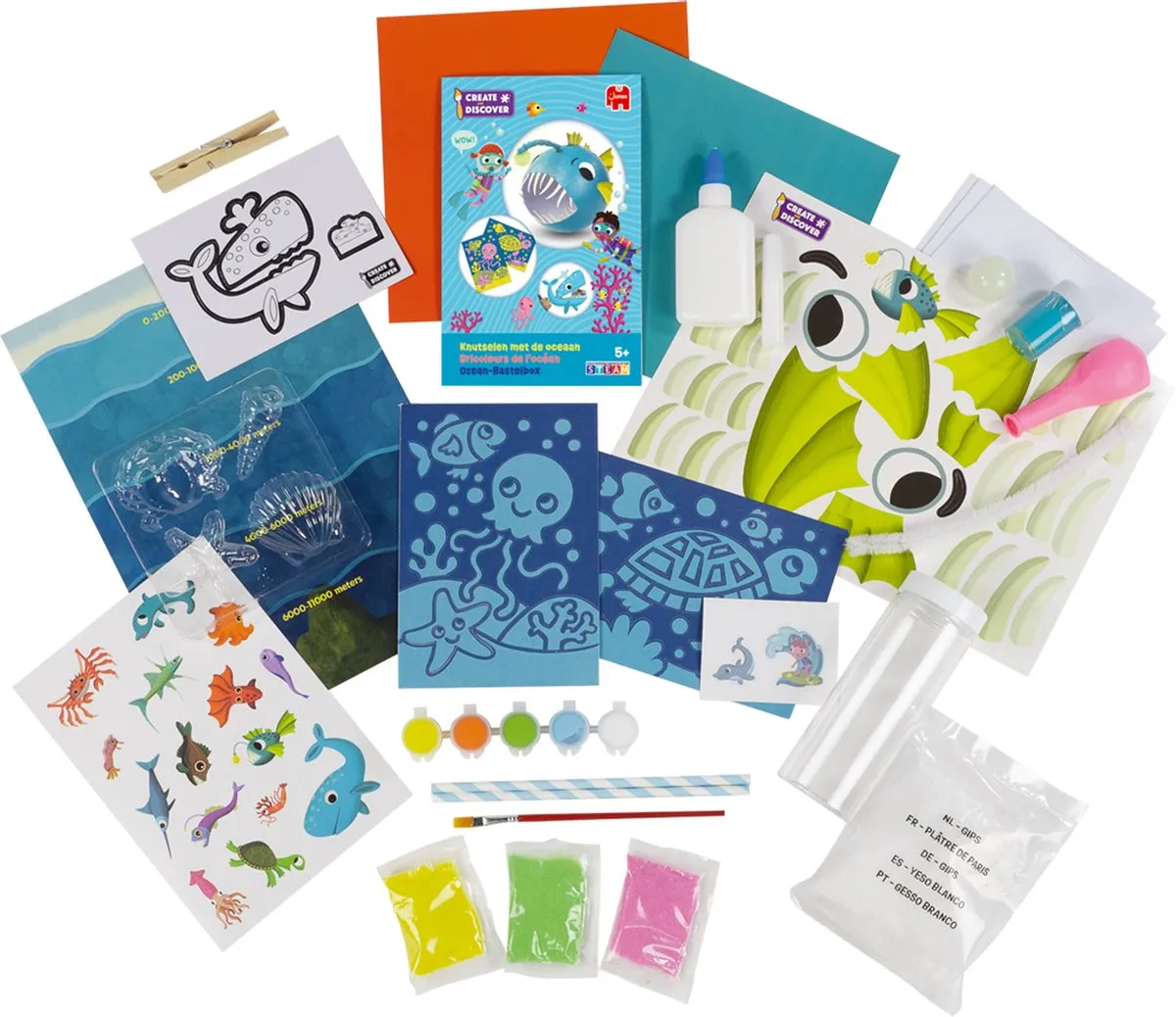 Jumbo Create & Discover Oceaan Knutselset - 6 Spelers - Meerkleurig - afbeelding 6 van 6