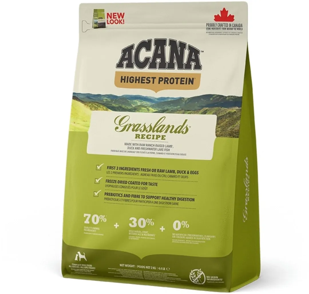 Acana Regionals Grasslands Dog Lam&Eend&Witvis - Hondenvoer - 2 kg