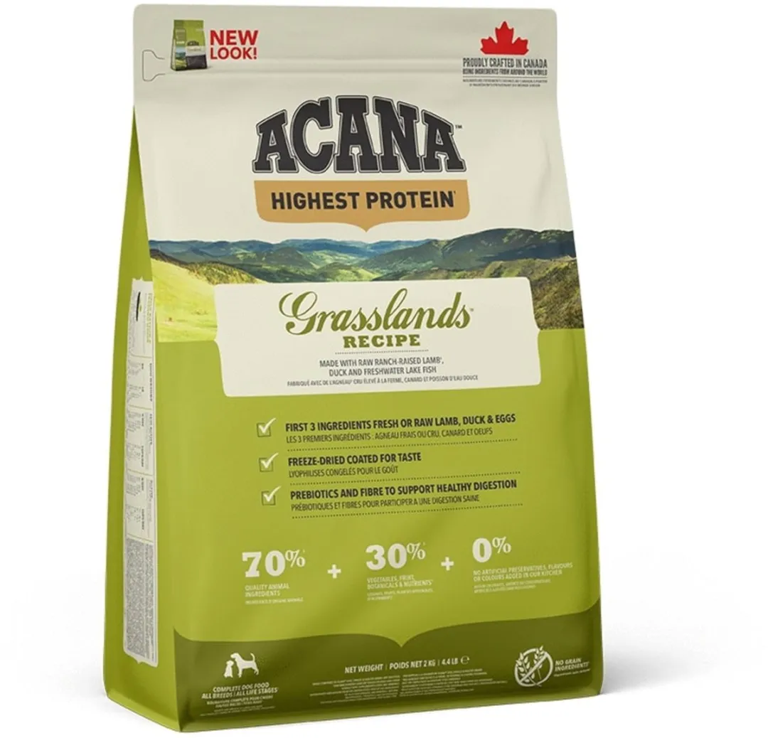Acana Regionals Grasslands Dog Lam&Eend&Witvis - Hondenvoer - 2 kg