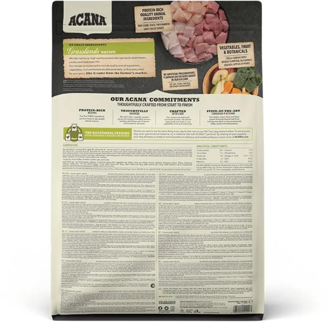 Acana Regionals Grasslands Dog Lam&Eend&Witvis - Hondenvoer - 2 kg