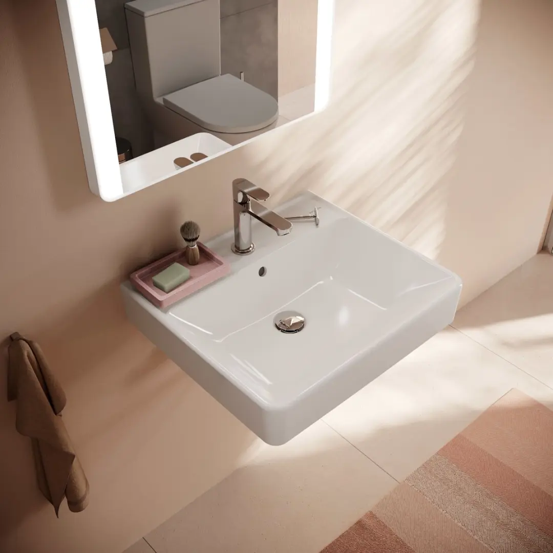 Hansgrohe Xanuia Q Wastafel 55x48cm - Wit - afbeelding 3 van 6