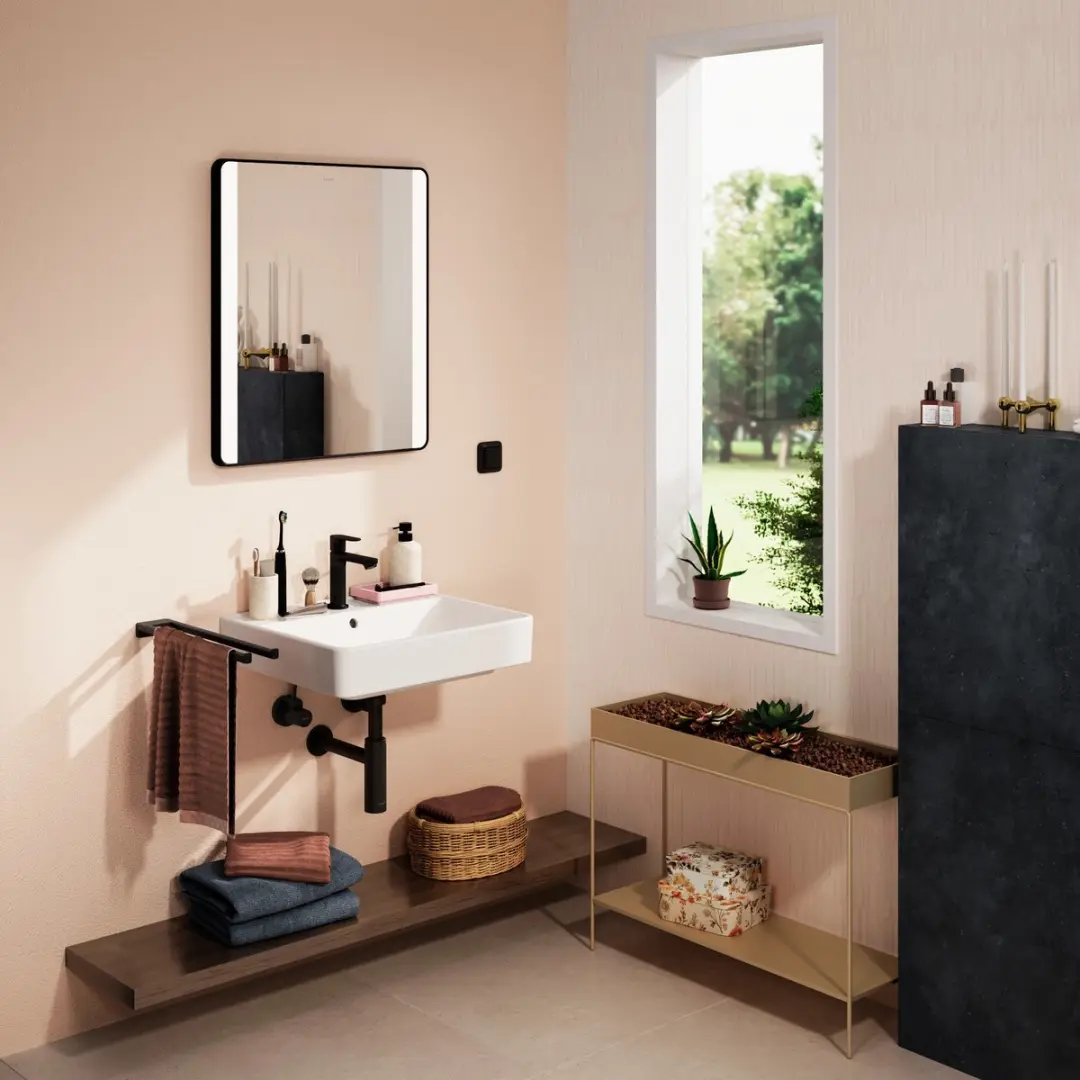 Hansgrohe Xanuia Q Wastafel 55x48cm - Wit - afbeelding 6 van 6