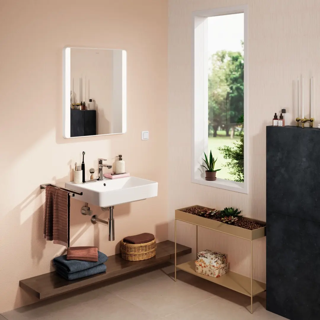 Hansgrohe Xanuia Q Wastafel 55x48cm - Wit - afbeelding 4 van 6
