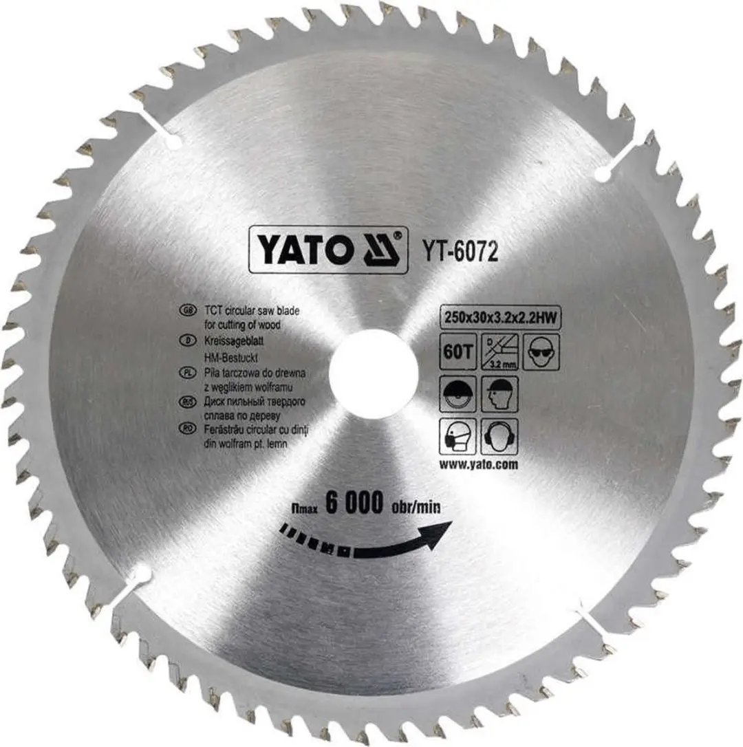 YATO Cirkelzaagblad Ø250mm