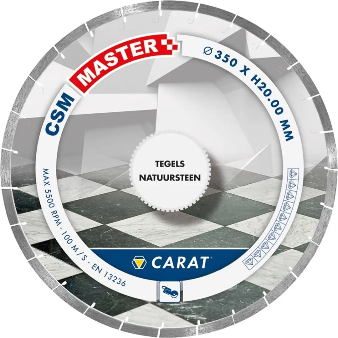Carat Diamantzaag tegels CSMM Ø 350 mm, asgat 20,00 mm