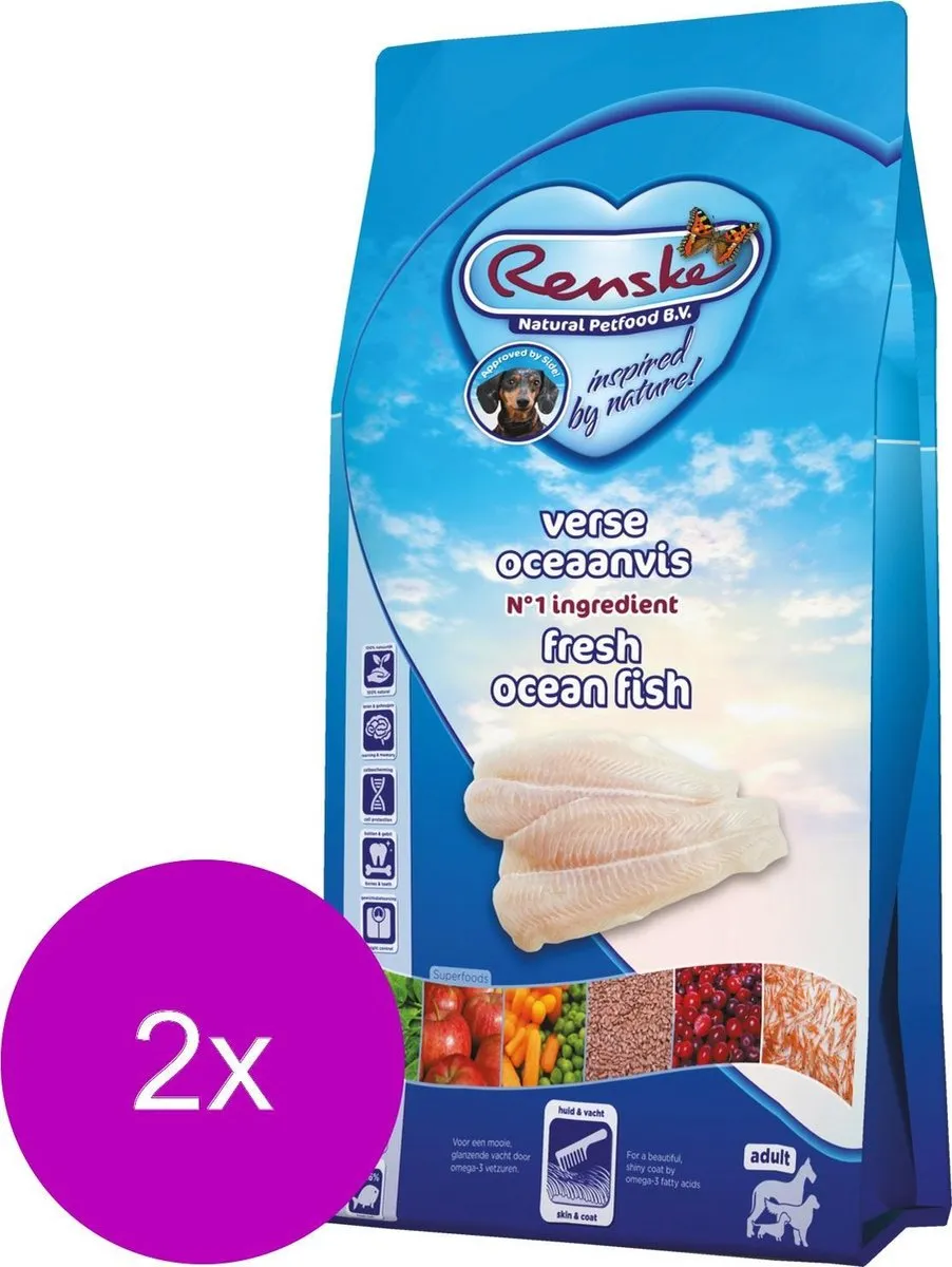Renske Adult Oceaanvis Hondenvoer - 24kg (2x12kg) - afbeelding 2 van 3