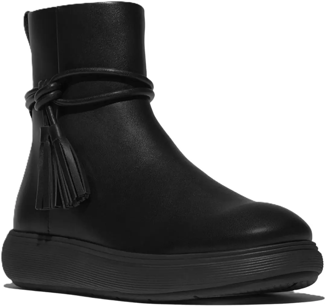 FitFlop IQ-Comff Tassel Leather Short Boots - afbeelding 2 van 6