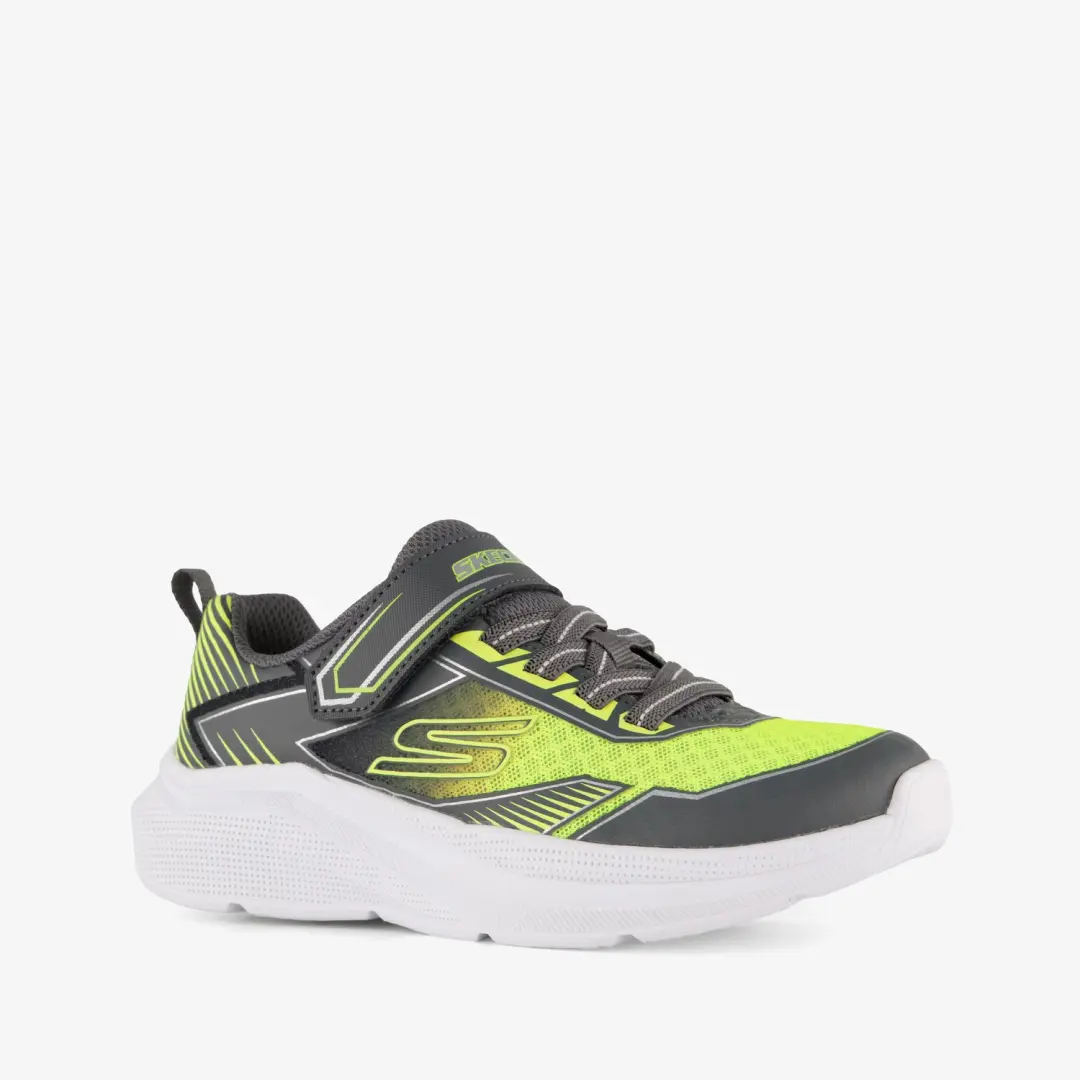 Skechers Microspec Velocity jongens sneakers zwart groen