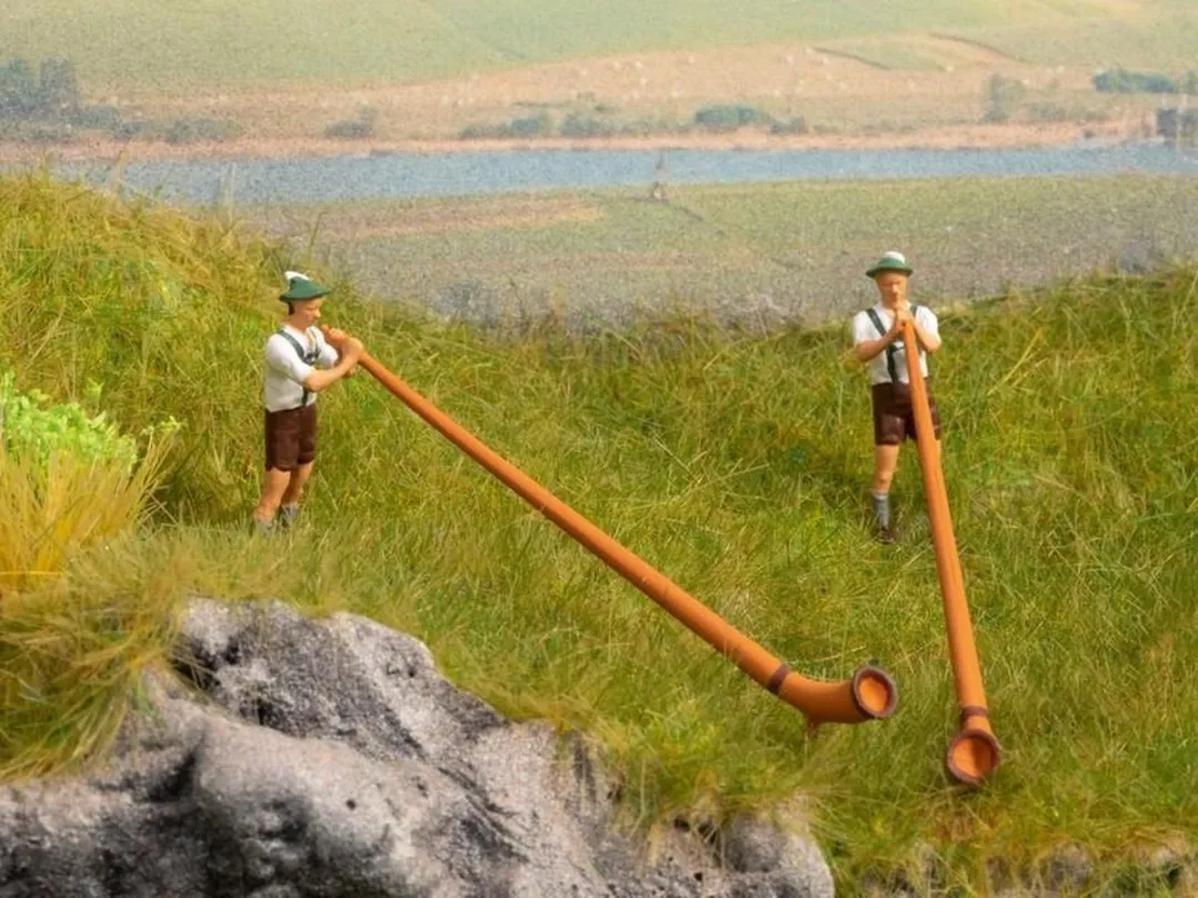 Noch Alpenhoornspelers H0 Figuren - Staand - Meerkleurig